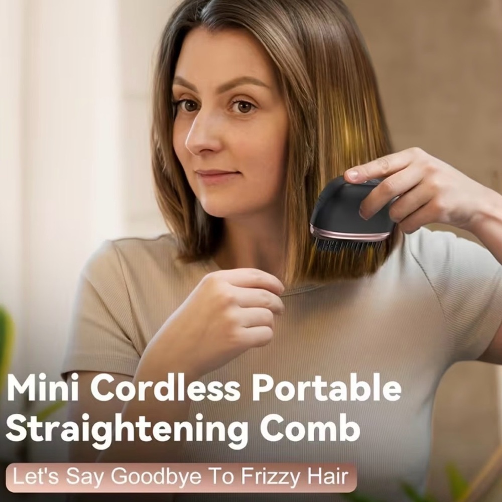 New🖤Mini Cordless Portable Straightening Comb